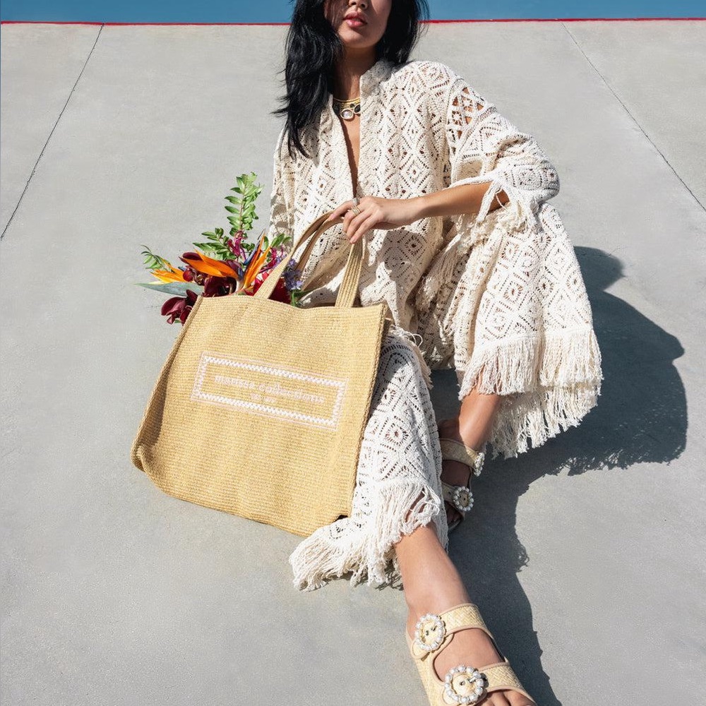 Marissa Collections Large Tote Bag Raffia
